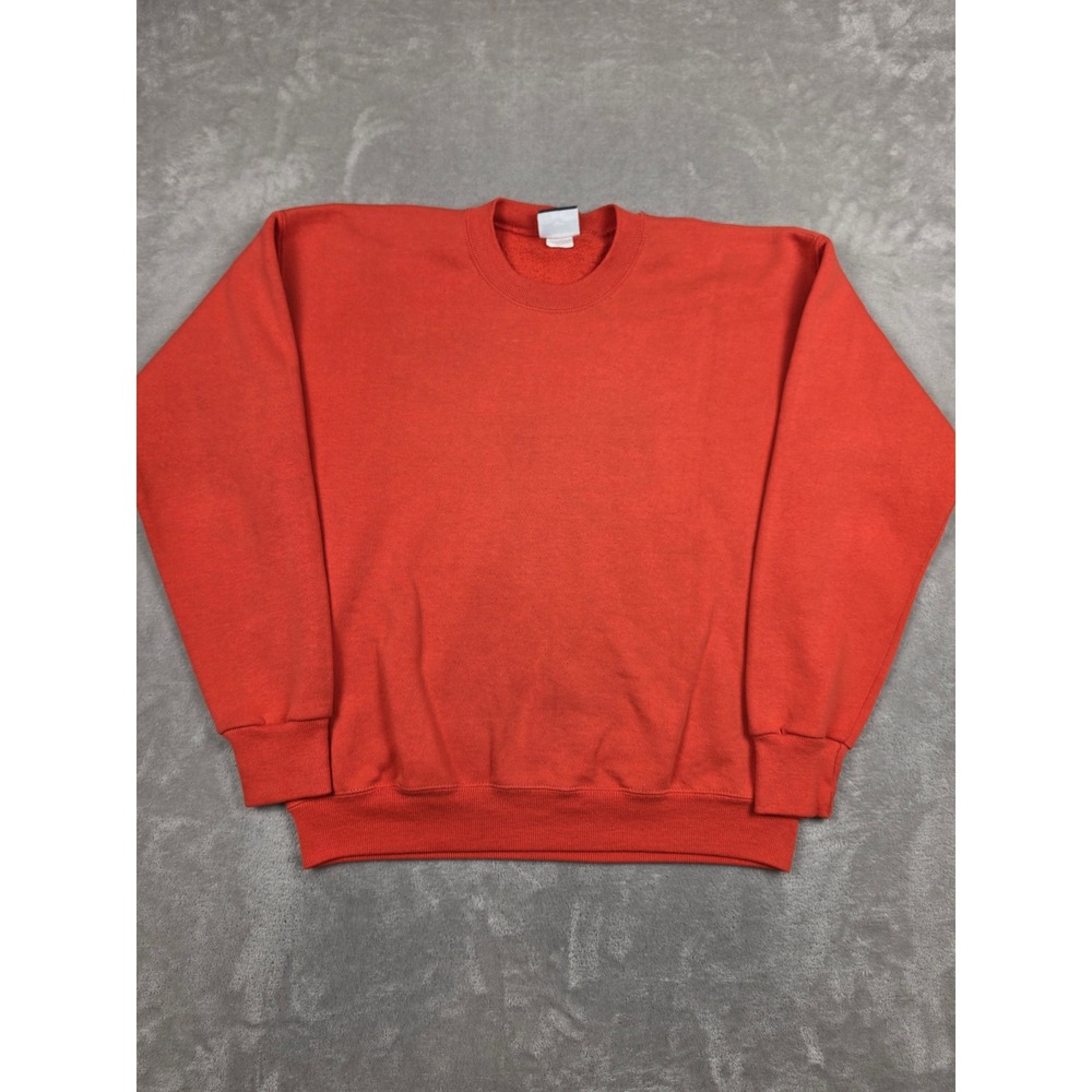Vintage‎ Lee Sturdy Sweats Sweatshirt Mens M Orange Heavy Crewneck Blank *Read